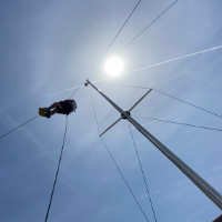 Klarierung am Mast Kanaren